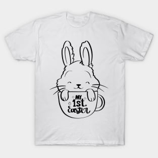 Funny and Cute  Rabbit ,happy Easter cartoon, Cartoon style T-Shirt